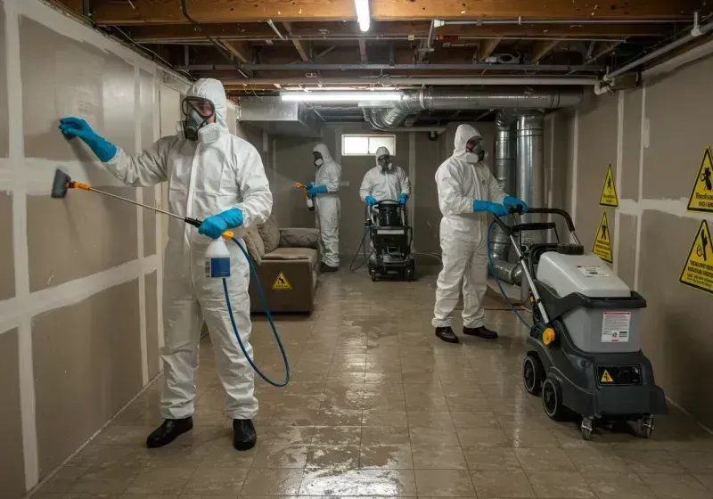 Basement Moisture Removal and Structural Drying process in Cheyenne, WY